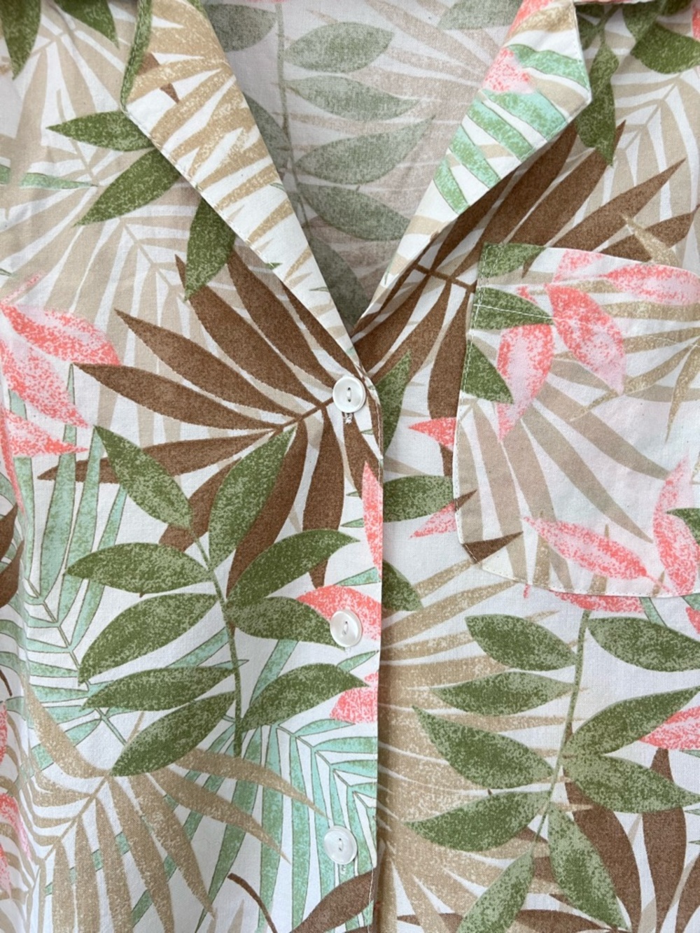 Vintage Cropped Pastel Fronds Top - Picture 4 of 7